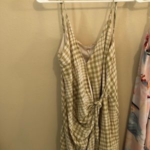 Free People Yellow Plaid Dress